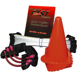 Chris Carter FAST Speed Program, Lateral Resistor, Agility Ladder, 8 Cones
