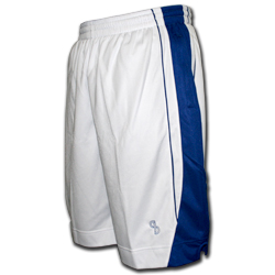 Zipper Pocket Basketball Shorts - Balla Blue & White
