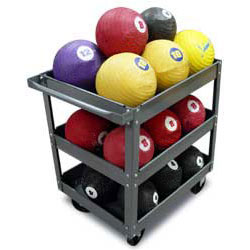 3 Tier Medicine Ball Cart with 18 Medicine Balls