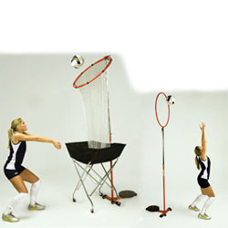Volleyball Passing Target Hoop + Basket Cart