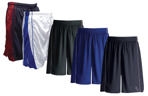 Zipper Pocket Basketball Shorts - Balla Blue & White | JUMPUSA.com